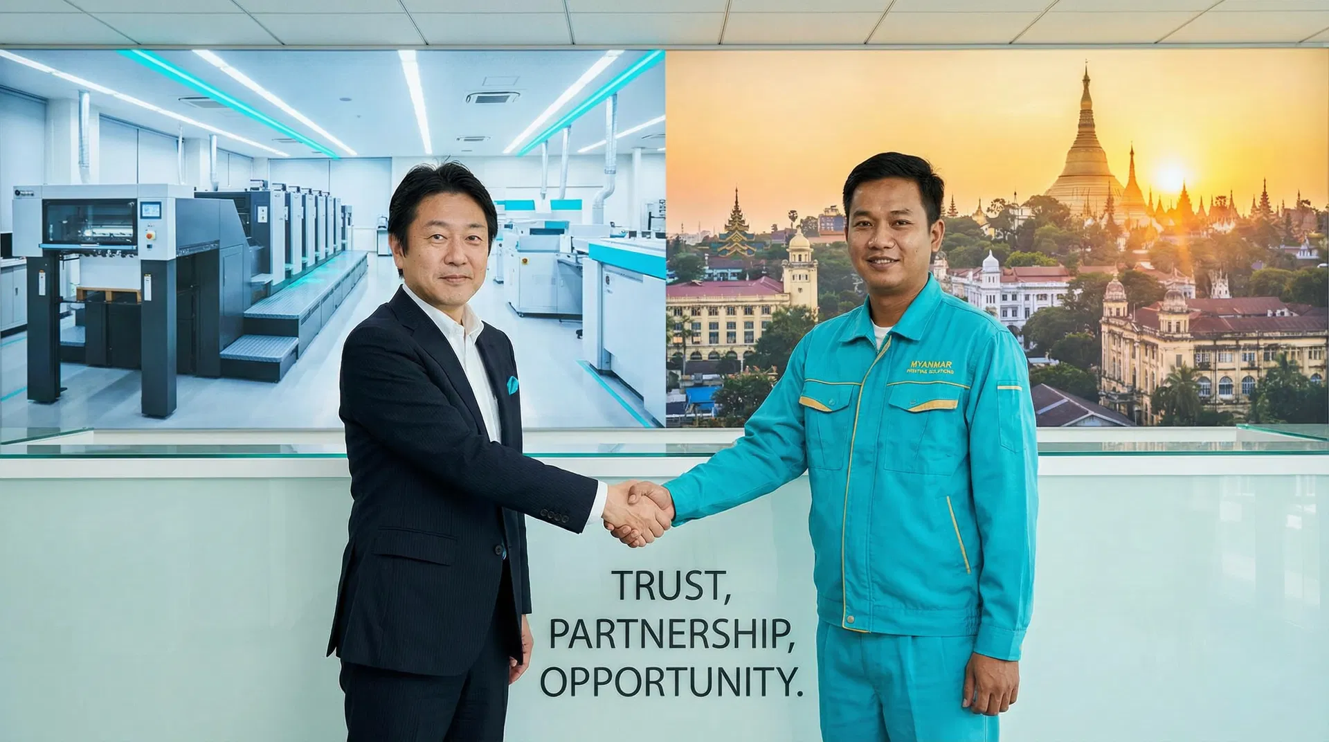 ヤンゴン合弁会社 ABC SUNRISE PRINTING PRESS